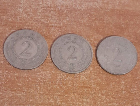 Югославія Югославия ^/--/^ 2 динара Югославия лот 3 шт СФРЮ Югославія 1972-74 ^_^^^ 2 динара Югославия лот 3 шт СФРЮ Югославия 1972-74 - фото фото фото