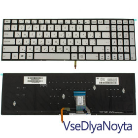 Клавіатури Клавиатуры ^/--/^ Клавиатура для ноутбука ASUS (G /--/ 501, N /--/ 501) rus, silver, без фрейма, подсветка клавиш (ОРИГИНАЛ) ^_^^^ Клавіатура для ноутбука ASUS (G /--/ 501, N /--/ 501) rus, silver, без фрейму, підсвічування клавіш (ОРИГИНАЛ) - фото фото фото