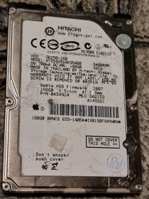Жорсткі диски Жесткие диски ^/--/^ &amp;quot;57%&amp;quot; hdd 2.5 160 гб  (0.3 гб не ок) hitachi 5400 жесткий диск hts /--/ 542516 /--/ k /--/ 9 /--/ sa /--/ 00 хитачи дутый - фото фото фото