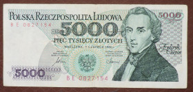 Польща Польша ^/--/^ Польша Польща 5000 злотих 1986 ^_^^^ Польша 5000 злотых 1986 - фото фото фото
