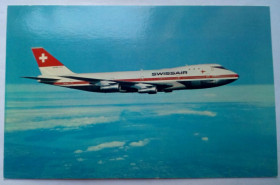 Іноземні Иностранные ^/--/^ Открытка Самолет Swissair Boeing 747 /--/ B  (Switzerland) ^_^^^ Літак Swissair Boeing 747 /--/ B (Switzerland) - фото фото фото