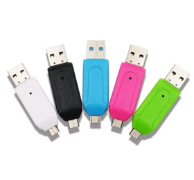 Інше Другое ^/--/^ Картридер OTG MicroUSB &amp; USB Для MicroSD І SD/MMC Карт ^_^^^ Картридер OTG MicroUSB & USB Для MicroSD и SD/MMC Карт - фото фото фото