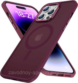Чохли, бампера Чехлы, бампера ^/--/^ IPhone 16 Pro Max Чехол матовый Магнит TPU+PC (бордовый) ^_^^^ IPhone 16 Pro Max Чехол матовий Магніт TPU+PC (бордовий) - фото фото фото