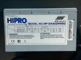 Блоки живлення Блоки питания ^/--/^ Б/В Блок живлення HIPRO 430 /--/ W / HP-D /--/ 4302 /--/ RWB /--/ 2 / 120 /--/ FAN  / 20+4 / CPU: 4 / Molex 3 / sata 4 / PCI 6 pin / код.q /--/ 615 ^_^^^ Б/В Блок питания HIPRO 430 /--/ W / HP-D /--/ 4302 /--/ RWB /--/ 2 / 120 /--/ FAN / 20+4 / CPU: 4 / Molex 4 / sata 3 / PCI 6 pin - фото фото фото