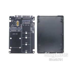 Шлейфи, перехідники Шлейфы, переходники ^/--/^ Переходник для SSD m.2 NGFF + mSata to Sata в корпусе 2.5&amp;quot; ^_^^^ Перехідник для SSD m.2 NGF + mSata to Sata в корпусі 2.5&amp;quot; - фото фото фото