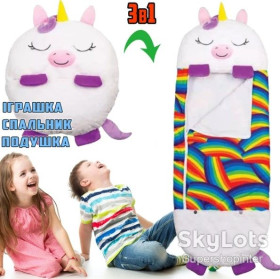 Спальні мішки, гамаки Спальные мешки, гамаки ^/--/^ Детский спальный мешок-плюшевая игрушка подушка Единорог Baby sleeping bag Size S WHITE 3 /--/ в /--/ 1 теплый ^_^^^ Дитячий спальний мішок-плюшева іграшка подушка Єдиноріг Baby sleeping bag Size S WHITE 3 /--/ в /--/ 1 теплий - фото фото фото