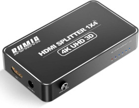 Аксесуари Аксессуары ^/--/^ HDMI-разветвитель Rumia 4 /--/ K, алюминиевый HDMI-переключатель 1 вход/4 выхода ^_^^^ HDMI-розгалужувач Rumia 4 /--/ K, алюмінієвий HDMI-перемикач 1 вхід/4 виходу - фото фото фото