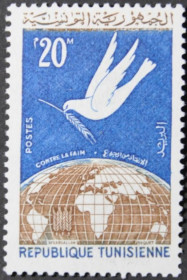 Інше Другое ^/--/^ Тунис Голубь Мира  Борьба с голодом 1963 ^_^^^ Туніс Голуб Миру Боротьба з голодом 1963 - фото фото фото