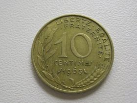 Франція Франция ^/--/^ Франция 10 сантимов 1963 года 15872 ^_^^^ Франція 10 сантимів 1963 15872 - фото фото фото