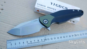 Ножі, мультітули Ножи, мультитулы ^/--/^ YJGDCN WP /--/ 757 /--/ SBG, D /--/ 2 Stonewash, G /--/ 10 Black Green, David Chen Design, Flipper, Ball Bearing, Outdoor, Tactical, EDC, Liner Lock - фото фото фото