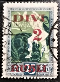 Балтійські країни Балтийские страны ^/--/^ Латвия 1920 г № 51 гашеная ^_^^^ Латвія 1920 р. No 51 гашена - фото фото фото