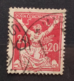 Чехословаччина Чехословакия ^/--/^ Чехословакия 1920 г - Свобода разрывающая цепи, гаш ^_^^^ Чехословаччина 1920 - Свобода розриває ланцюги, гаш - фото фото фото