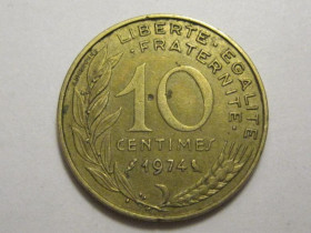 Франція Франция ^/--/^ Франция 10 сантимов 1974 года 3 /--/ П /--/ 960 ^_^^^ Франція 10 сантимів 1974 3 /--/ П /--/ 960 - фото фото фото