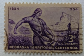 Північна Америка Северная Америка ^/--/^ США 1954 Территория Небраска, гашеная ^_^^^ 1954 — Територія Небраска, гашена - фото фото фото