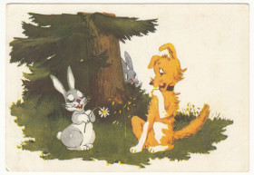 СРСР СССР ^/--/^ Заяц и пес 1957 Деменьтьев Р /--/ 12 ^_^^^ Заєць і пес 1957 Деменьтьєв Р /--/ 12 - фото фото фото