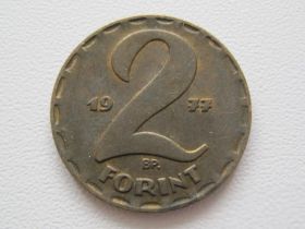 Угорщина Венгрия ^/--/^ Венгрия 2 форинта 1977 года 21631 ^_^^^ Угорщина 2 форинта 1977 року 21631 - фото фото фото