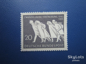 НДР, ФРН ГДР, ФРГ ^/--/^ Марка повна серія Німеччина ФРН 1965 20 років закінчення переміщення біженців MNH ^_^^^ Марка полная серия Германия ФРГ 1965 20 лет окончания перемещения беженцев MNH - фото фото фото