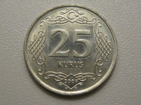 Туреччина Турция ^/--/^ Турция 25 куруш 2009 года 37878 ^_^^^ Туреччина 25 куруш 2009 року 37878 - фото фото фото
