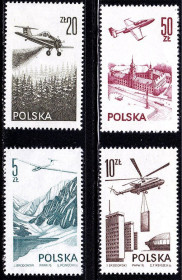 Транспорт Транспорт ^/--/^ Авиация .  Польша 1976 1977  г  MNH - ^_^^^ Польща 1976 1977 MNH - фото фото фото