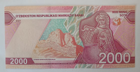 Узбекистан Узбекистан ^/--/^ Узбекистан 2000 сом 2021 рік - UNC - без обігу ^_^^^ Узбекистан 2000 сом 2021 год - UNC - без обращения - фото фото фото