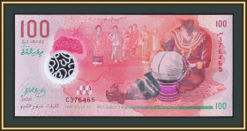 Інші Другие ^/--/^ Мальдивские о-ва  (Мальдивы) 100 руфий 2015 P-29  (29 /--/ a) UNC ^_^^^ Мальдівські о-ви (Мальдіви) 100 руфій 2015 P-29 (29 /--/ a) UNC - фото фото фото