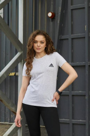 Футболки Футболки ^/--/^ Женская футболка Adidas серая ^_^^^ Жіноча футболка Adidas сіра - фото фото фото