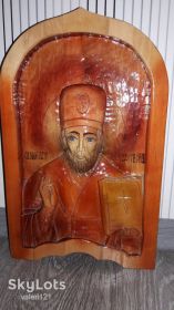 Ікони Иконы ^/--/^ Резная икона из дерева Николай Чудотворец  40*24 /--/ см ^_^^^ Різна ікона з дерева Микола Чудотворець 40*24 /--/ см - фото фото фото