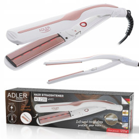 Плойки Плойки ^/--/^ Випрямляч для волосся Adler AD 2318 white — Інфрачервоний, Керамічні пластини 11 /--/ х /--/ 3 см, 150–230°C ^_^^^ Выпрямитель для волос Adler AD 2318 white — Инфракрасный, Керамические пластины 11 /--/ х /--/ 3 см, 150—230°C - фото фото фото