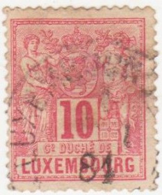 Інші країни Другие страны ^/--/^ Люксембург 1882 г. № 50 гашеная ^_^^^ Люксембург 1882 р. No 50 гашена - фото фото фото
