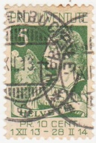 Швейцарія Швейцария ^/--/^ Швейцария 1913 г. № 116 гашеная ^_^^^ Швейцарія 1913 р. No 116 гашена - фото фото фото
