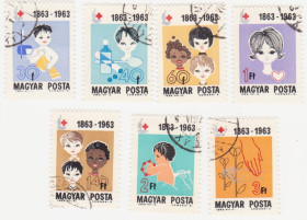Угорщина Венгрия ^/--/^ Венгрия 1963 г. № 1967‑1973	 гашеная серия ^_^^^ Угорщина 1963 р. No 1967‐1973 гашена серія - фото фото фото