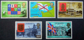 Інші країни Другие страны ^/--/^ Джерси 1976 Геральдика, гербы, MNH  (КЦ = 8,5 евро) ^_^^^ Джерсі 1976 Геральдика, герби, MNH (КЦ = 8,5 євро) - фото фото фото