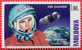Країни СНД Страны СНГ ^/--/^ Молдова 2001 космос Гагарин Mi 383 MNH ^_^^^ Молдова 2001 космос Гагарін Mi 383 MNH - фото фото фото