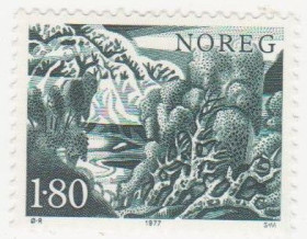 Скандинавія Скандинавия ^/--/^ Норвегия 1977 г.№ 762 ** ^_^^^ Норвегія 1977 No 762 ** - фото фото фото