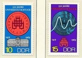Інше Другое ^/--/^ ГДР 550-летие университета в Ростоке 1969 ^_^^^ НДР 550-річчя університету в Ростоці 1969 - фото фото фото