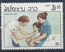 Інше Другое ^/--/^ Лаос Мать и Дитя Медицина Красный Крест 1985 ^_^^^ Лаос Мати і Дитя Медицина Червоний Хрест 1985 - фото фото фото