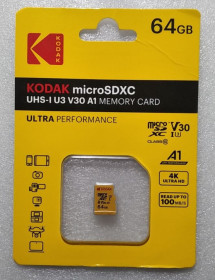 Карти пам'яті Карты памяти ^/--/^ Тест H /--/ 2 /--/ testw! Карта памяти MicroSDXC 64 GB KODAK  (664) ^_^^^ Тест H /--/ 2 /--/ testw! Карта пам'яті MicroSDXC 64 GB KODAK (664) - фото фото фото