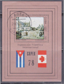Острівні держави Островные государства ^/--/^ Куба 1978 ЖИВОПИСЬ ИЗОБРАЗИТЕЛЬНОЕ ИСКУССТВО КАРТИНА G.H.RUSSELL МУЗЕЙ Mi.2302 Bl.54 гашёный $2.34 ^_^^^ Куба 1978 ЖИВОПИСЬ ВИЗНАЧНЕ МИСТЕЦТВО КАРТИНА G.H.RUSSELL МУЗЕЙ Mi.2302 Bl.54 гашений $2.34 - фото фото фото
