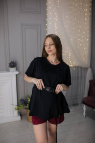 Шорти Шорты ^/--/^ B /--/ 7 Комплект бордові шорти і чорна футболка oversize для вагітних з секретом для годування ^_^^^ B /--/ 7 Комплект бордовые шорты и черная футболка oversize для беременных с секретом для кормления - фото фото фото
