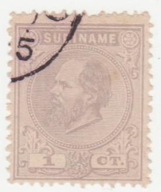Південна Америка Южная Америка ^/--/^ Суринам  1883   г. № 14 гашеная ^_^^^ Суринам 1883 р. No 14 гашена - фото фото фото
