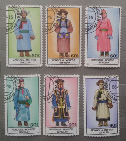 Монголія Монголия ^/--/^ Монголия 1986 г - народные костюмы ^_^^^ 1986 — народні костюми - фото фото фото