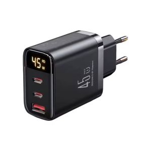USB адаптери USB адаптеры ^/--/^ Зарядний пристрій зі швидкою зарядкою 45 Вт з дисплеєм - фото фото фото