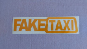 Наліпки, емблеми Наклейки, эмблемы ^/--/^ Наклейка на авто или мото FakeTaxi Жёлтая светоотражающая ^_^^^ Наклейка на авто або мото FakeTaxi Жовта світловідбивна - фото фото фото