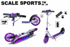 Самокати Самокаты ^/--/^ Самокат двухколесный Scale Sports SS-23 Фиолетовый Дисковый тормоз Led-фонарик (1578370478) ^_^^^ Самокат двоколісний Scale Sports SS-23 Фіолетовий Дисковий гальмо Led-фонарик (1578370478) - фото фото фото