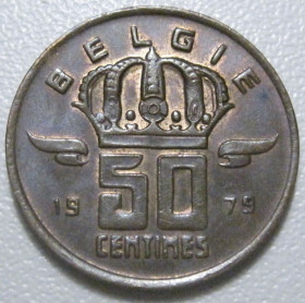 Бельгія Бельгия ^/--/^ Бельгія 50 сантимів 1979 року Belgie 42468 ^_^^^ Бельгия 50 сантимов 1979 года Belgie 42468 - фото фото фото