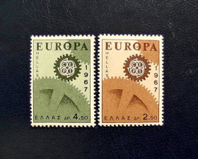 Греція Греция ^/--/^ Серія поштових марок Греція &amp;quot; Європа СЕРТ &amp;quot; 1967 рік ** ^_^^^ Серия почтовых марок Греция &amp;quot; Европа Серт &amp;quot; 1967 год ** - фото фото фото