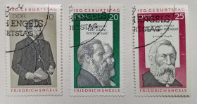 НДР, ФРН ГДР, ФРГ ^/--/^ ГДР 1970 Фридрих Энгельс, гашеные ^_^^^ НДР 1970 Фрідріх Енгельс, 20 /--/ Pfg, гашена - фото фото фото
