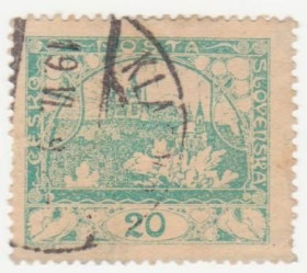 Чехословаччина Чехословакия ^/--/^ Чехословакия 1918  г. № 8 В гашеная ^_^^^ Чехословаччина 1918 р. No 8 В гашена - фото фото фото