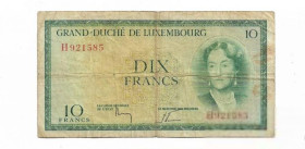 Бенілюкс Бенилюкс ^/--/^ Люксембург 10 франков 1954 подпись №3, последний выпуск ^_^^^ Люксембург 10 франків 1954 підпис No 3, останній випуск - фото фото фото