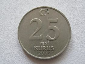 Туреччина Турция ^/--/^ Турция 25 новых куруш 2005 года #14952 ^_^^^ Туреччина 25 нових куруш 2005 року #14952 - фото фото фото